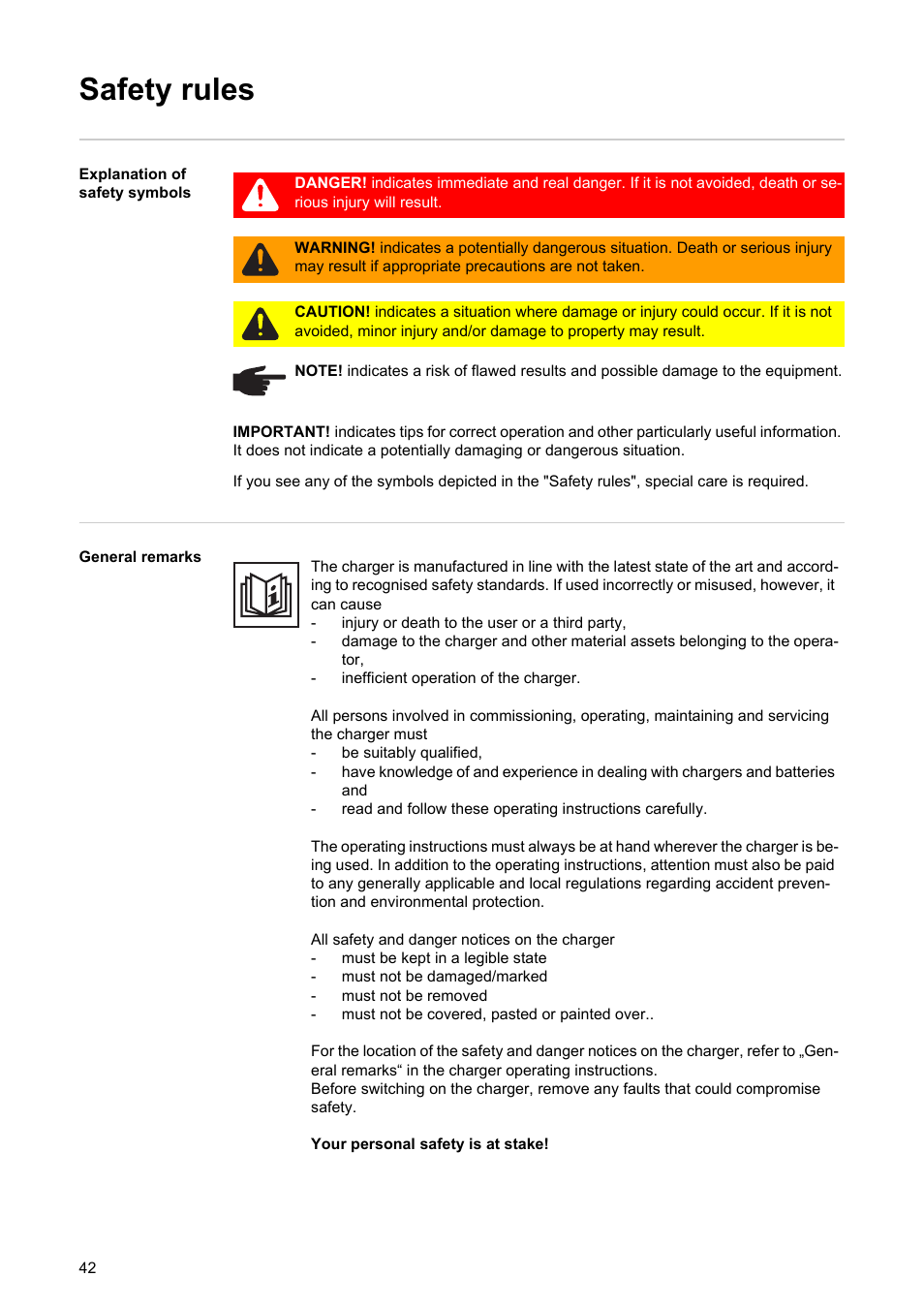 Safety rules | Fronius Acctiva Professional Flash User Manual | Page 44 / 160