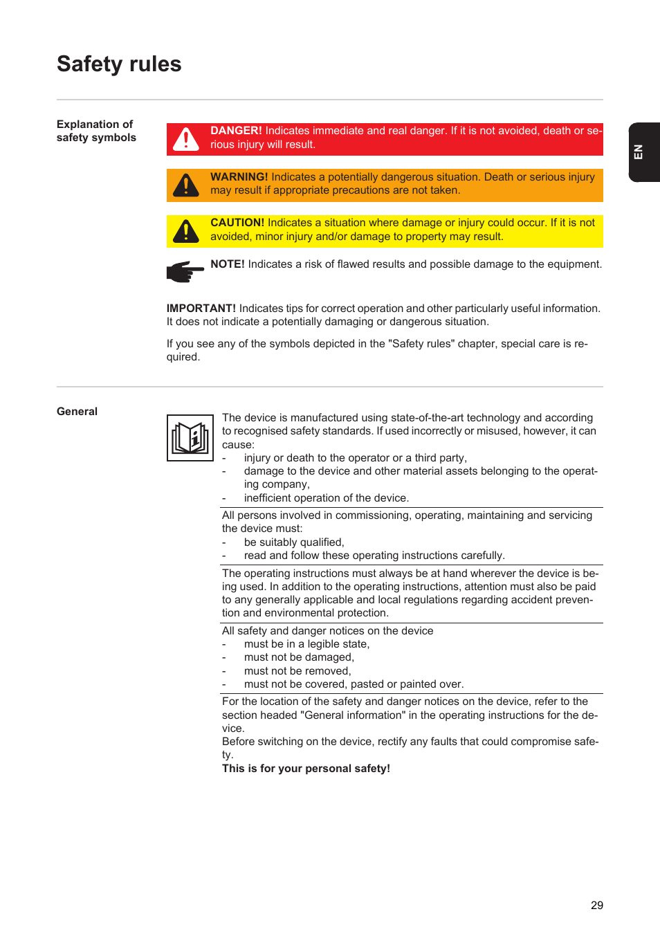 Safety rules | Fronius Acctiva Seller User Manual | Page 31 / 188