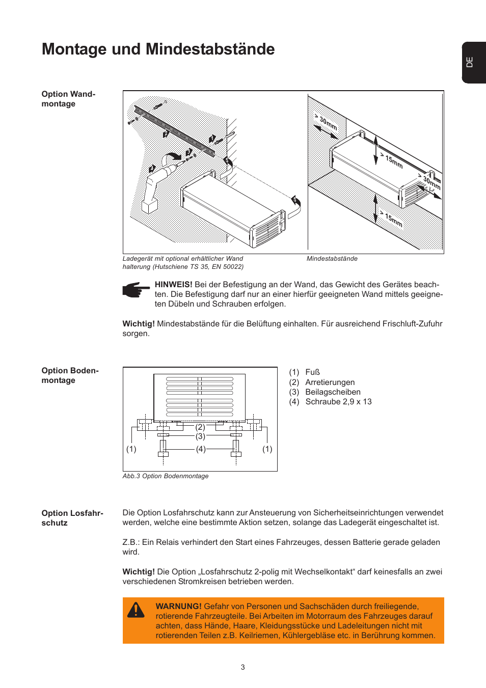 Montage und mindestabstände | Fronius Acctiva 12-20 User Manual | Page 13 / 76