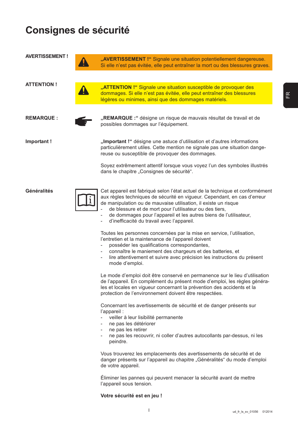 Français, Consignes de sécurité | Fronius Acctiva 12-20 User Manual | Page 41 / 76