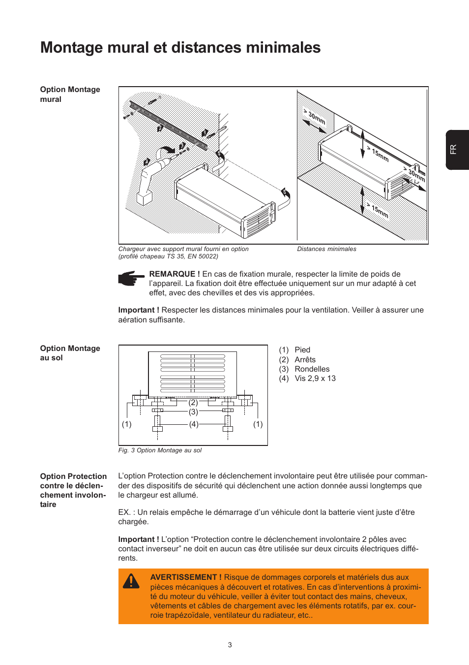 Montage mural et distances minimales | Fronius Acctiva 12-20 User Manual | Page 49 / 76
