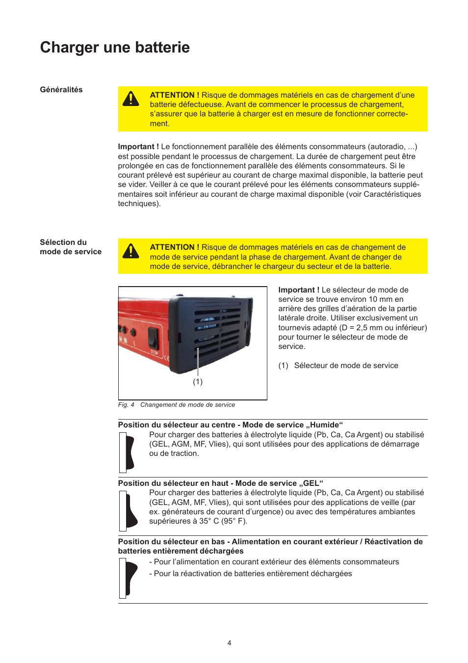 Charger une batterie | Fronius Acctiva 12-20 User Manual | Page 50 / 76