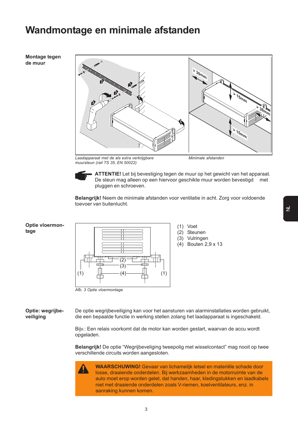 Wandmontage en minimale afstanden | Fronius Acctiva 12-20 User Manual | Page 67 / 76
