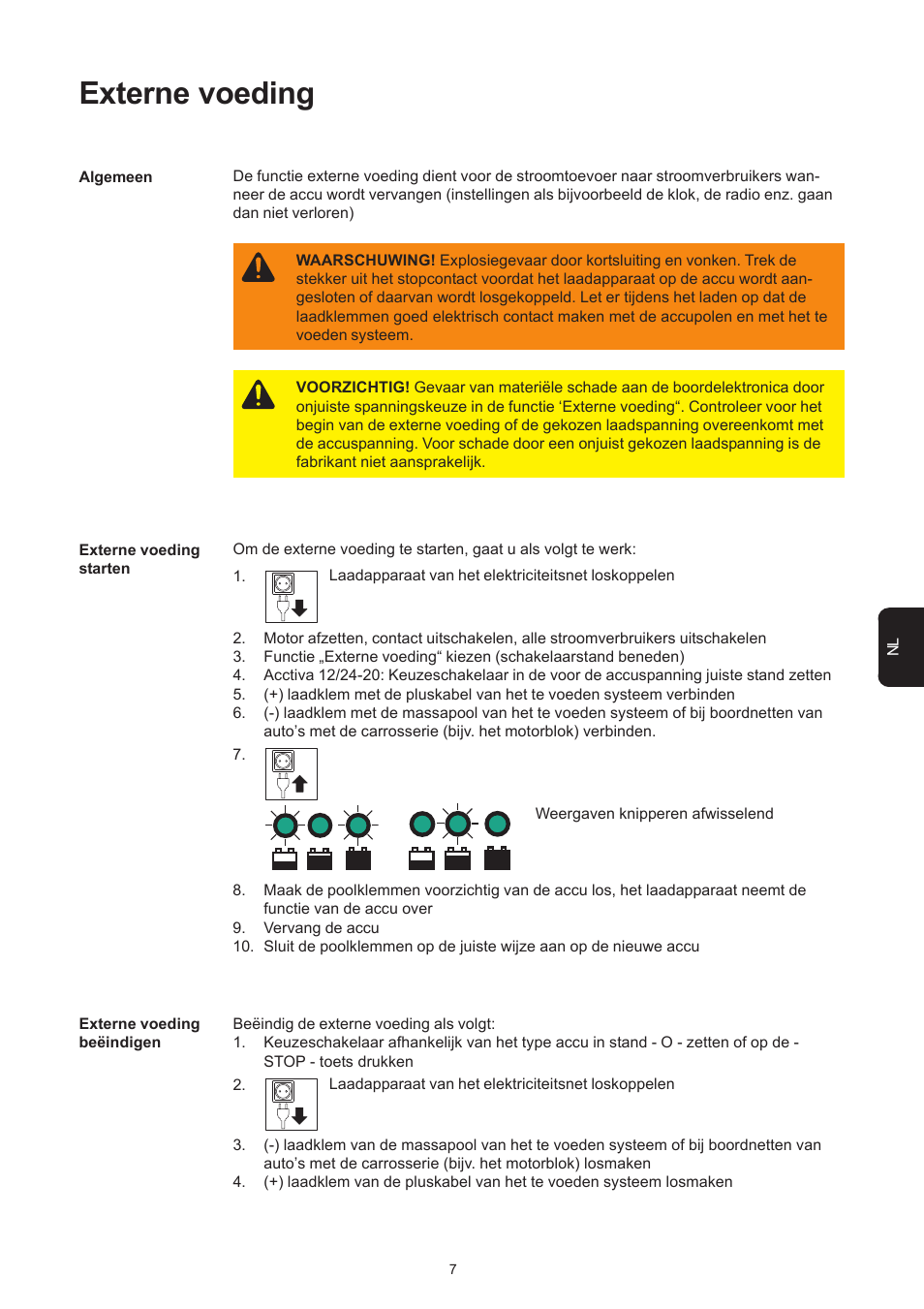 Externe voeding | Fronius Acctiva 12-20 User Manual | Page 71 / 76