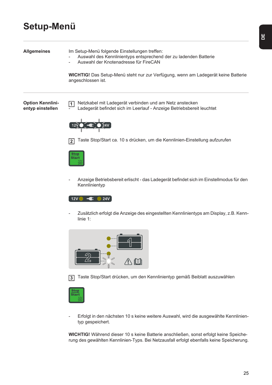 Setup-menü | Fronius Acctiva Twin 15A User Manual | Page 27 / 122