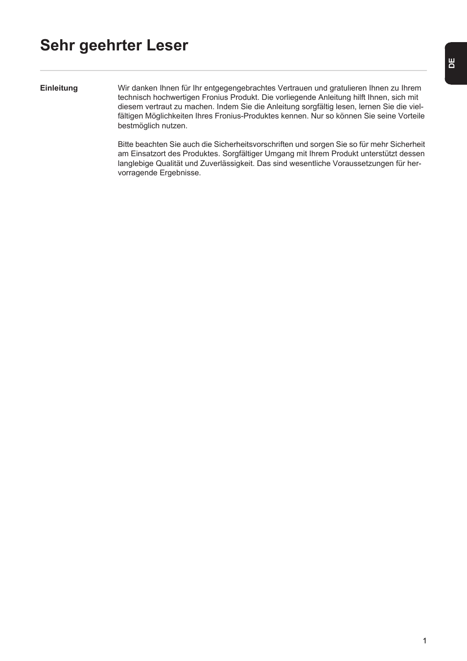 Sehr geehrter leser | Fronius Acctiva Twin 15A User Manual | Page 3 / 122