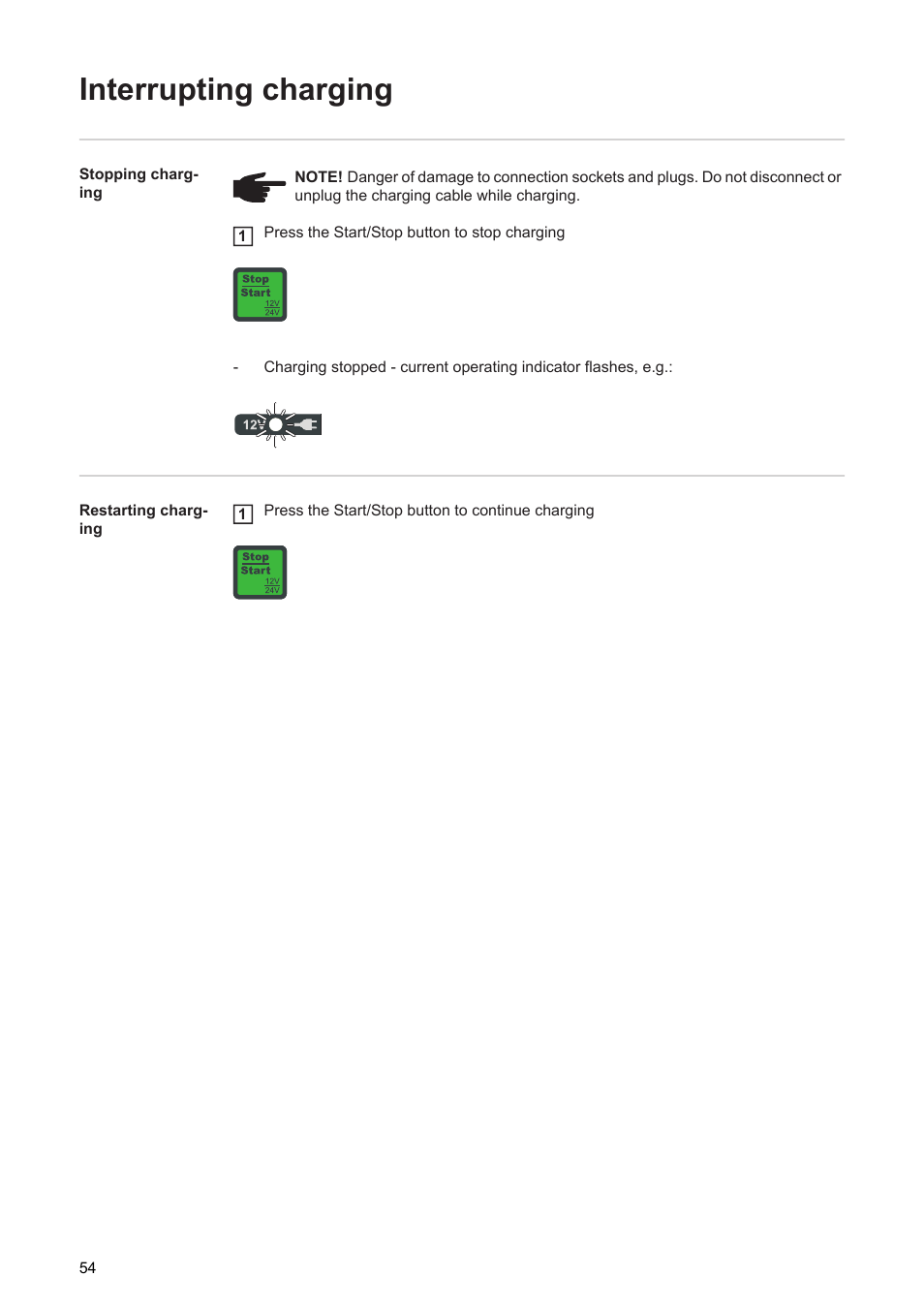 Interrupting charging | Fronius Acctiva Twin 15A User Manual | Page 56 / 122