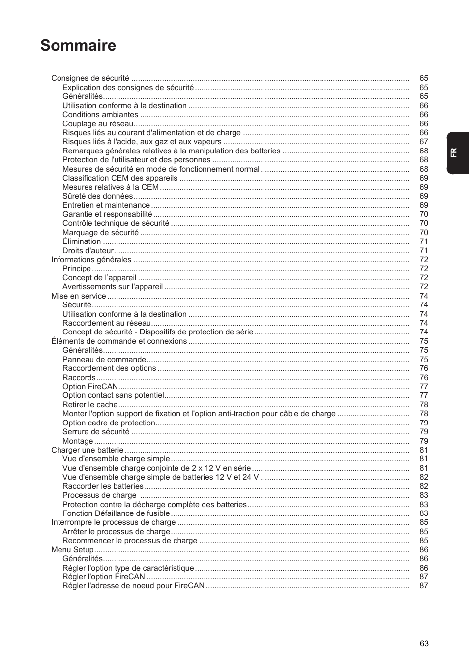 Sommaire | Fronius Acctiva Twin 15A User Manual | Page 65 / 122