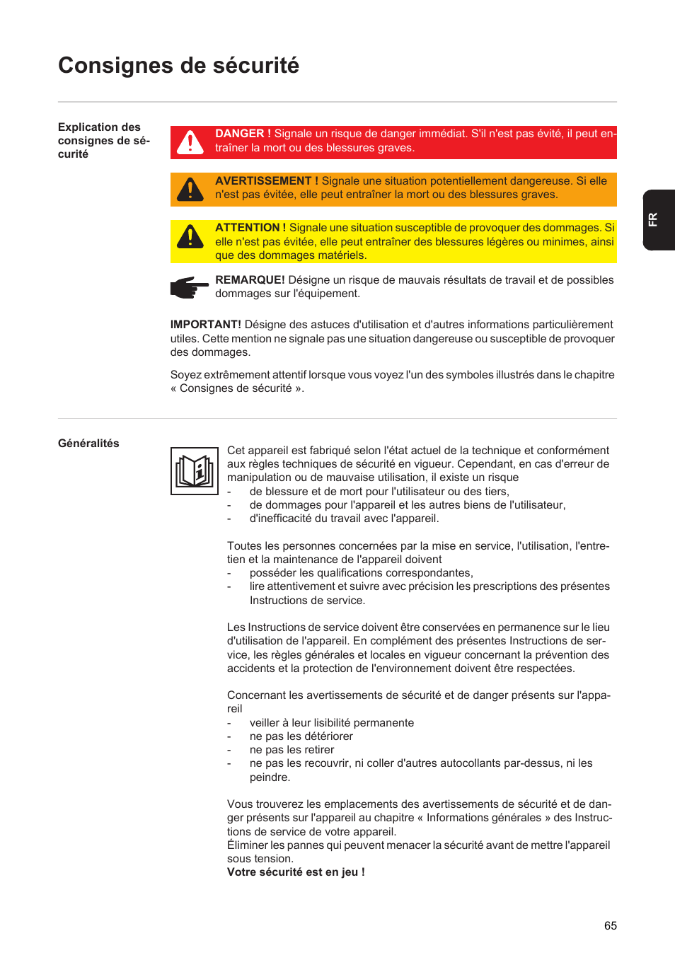 Consignes de sécurité | Fronius Acctiva Twin 15A User Manual | Page 67 / 122