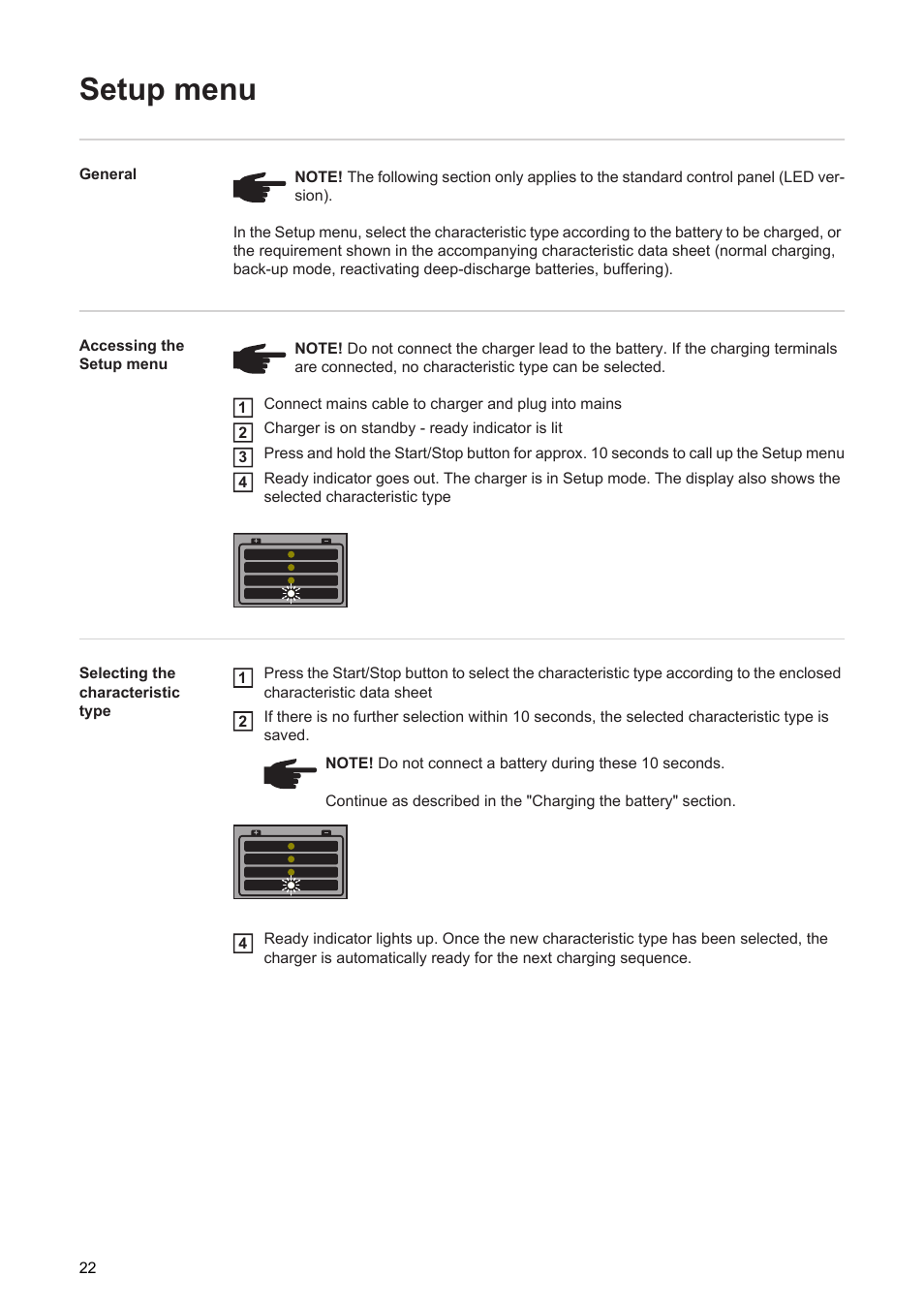 Setup menu | Fronius Selectiva User Manual | Page 24 / 28