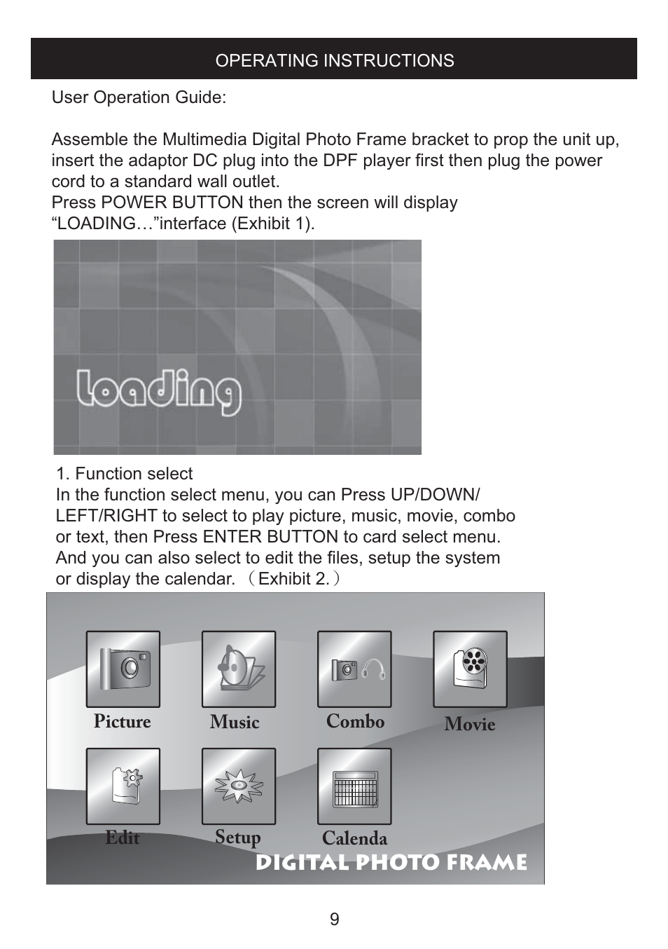 Digital photo frame | Curtis DPF712 User Manual | Page 10 / 21