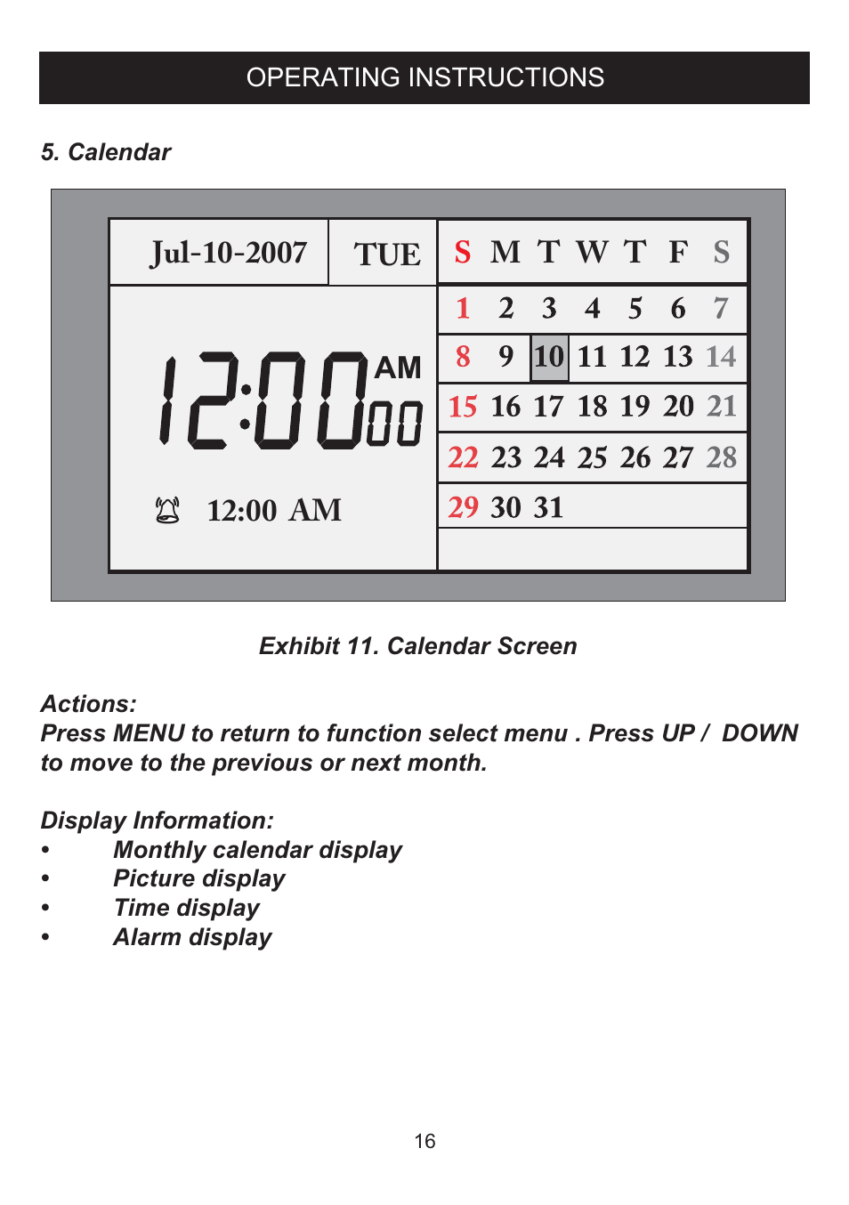 Curtis DPF712 User Manual | Page 17 / 21