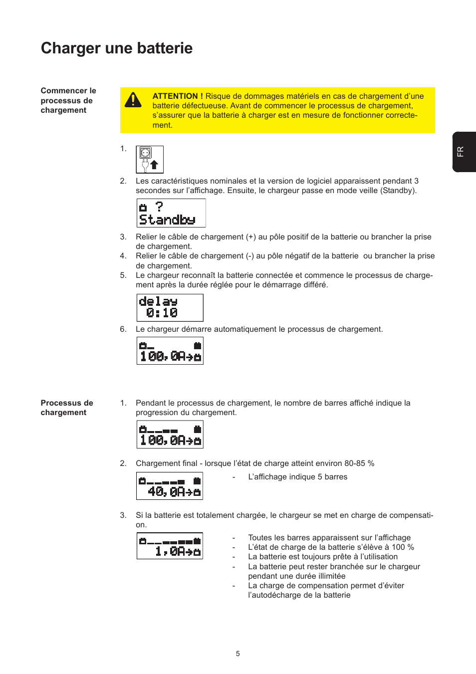 Charger une batterie | Fronius Selectiva Plus (one-phase) User Manual | Page 57 / 96