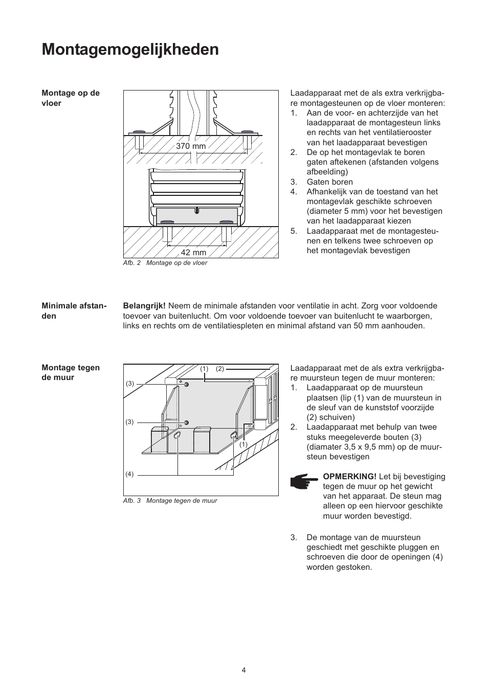 Montagemogelijkheden | Fronius Selectiva Plus (one-phase) User Manual | Page 78 / 96