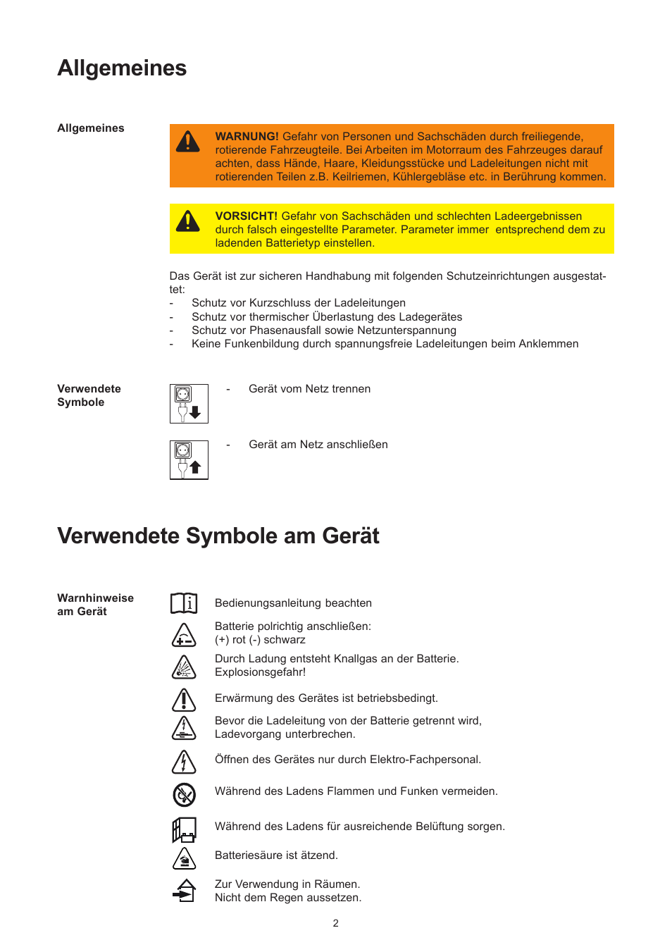 Allgemeines, Verwendete symbole am gerät | Fronius Selectiva Plus (three-phase) User Manual | Page 10 / 96