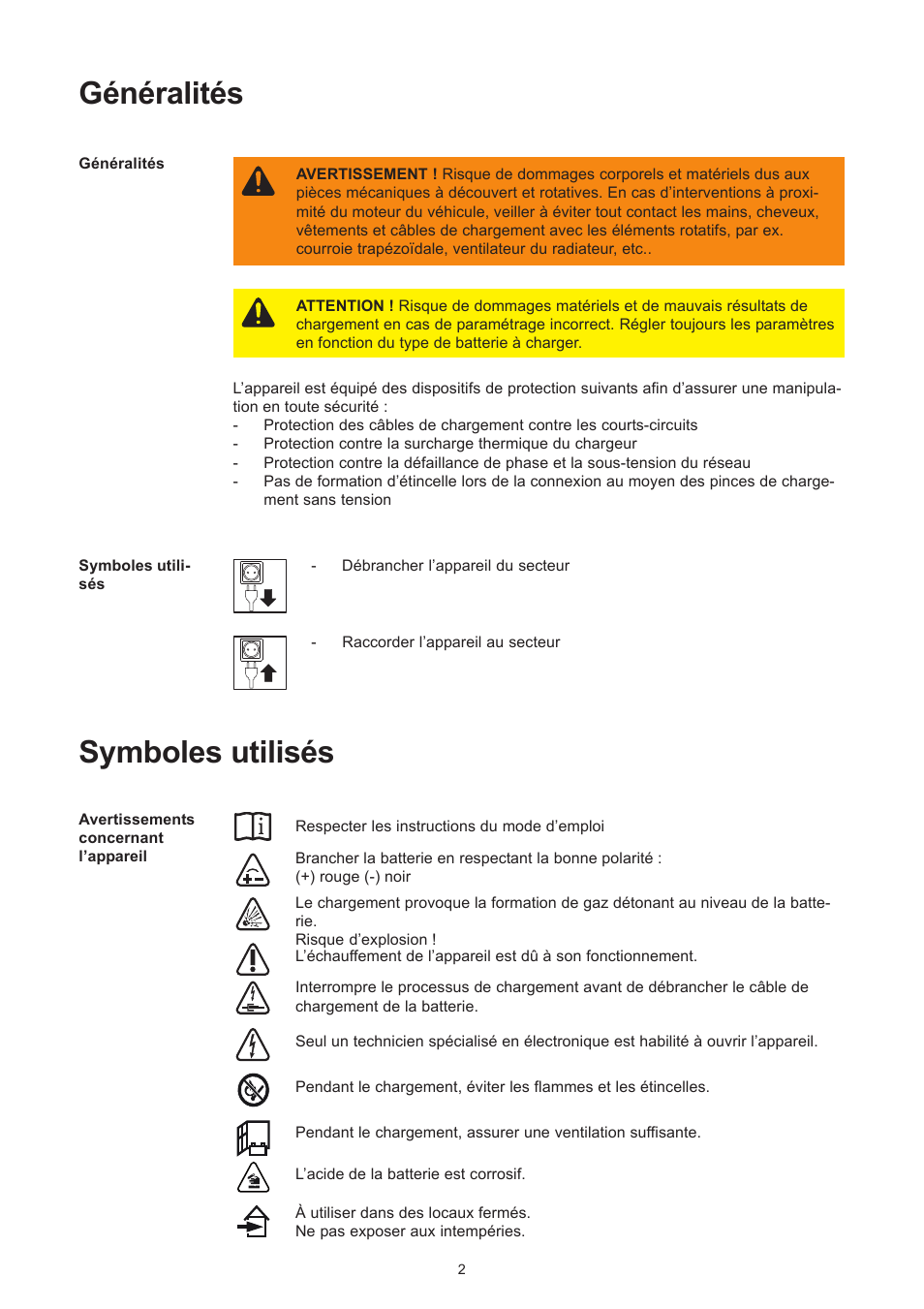 Généralités, Symboles utilisés | Fronius Selectiva Plus (three-phase) User Manual | Page 54 / 96