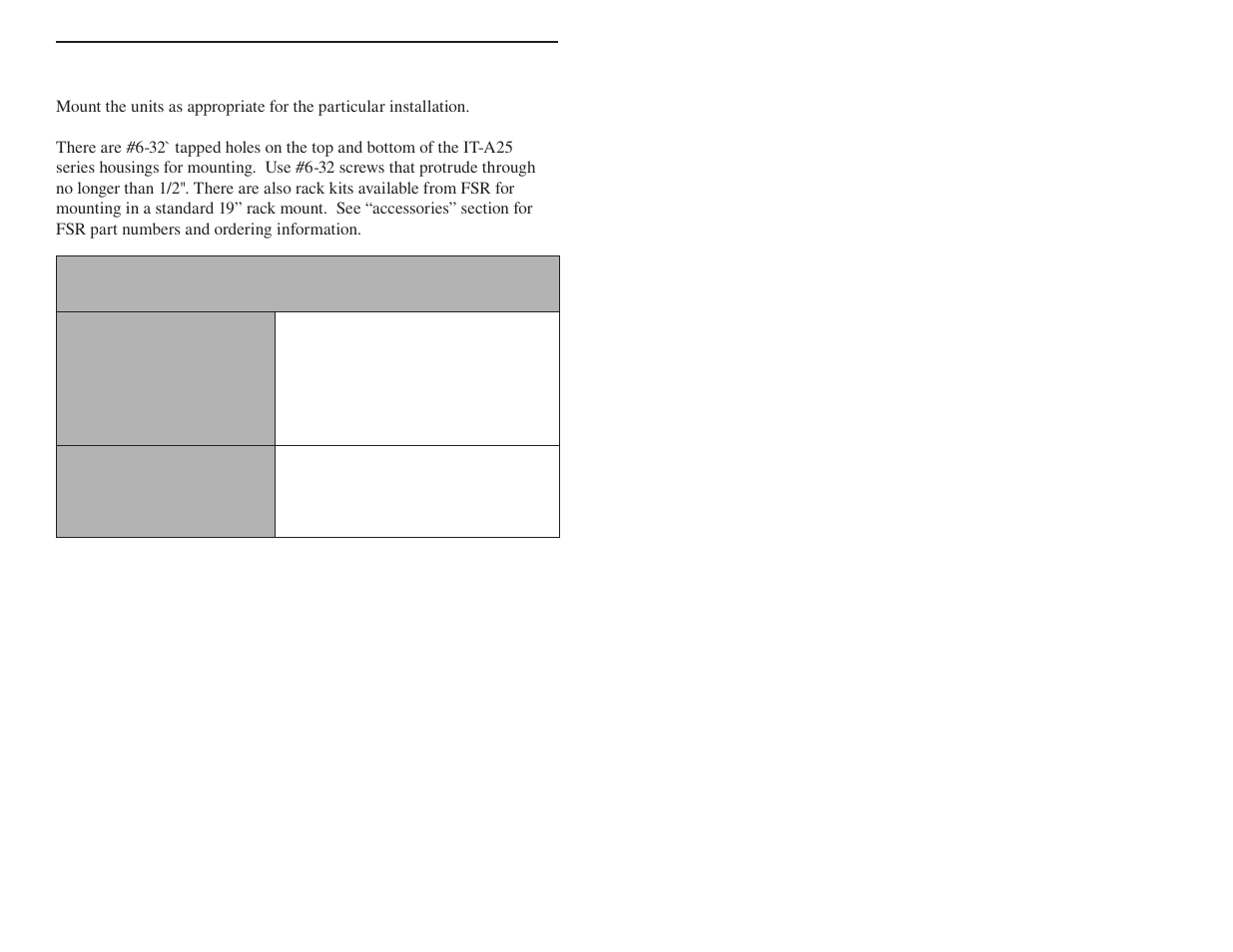 FSR IT-A25-M70 User Manual | Page 4 / 11