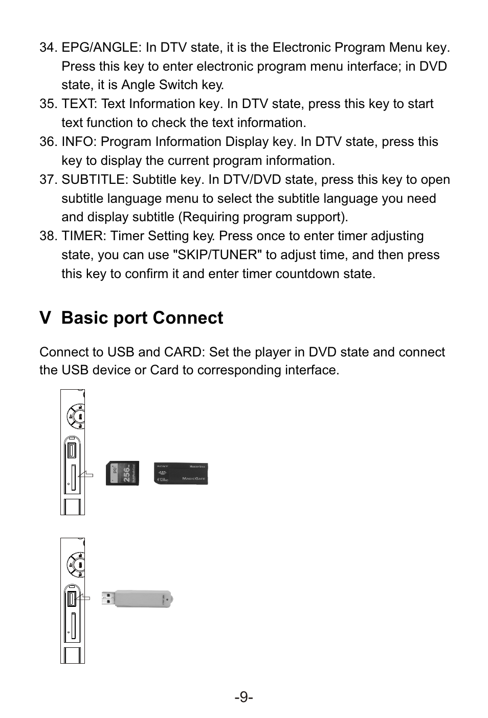 Т³гж 11, V basic port connect | Curtis KCR2620DUK User Manual | Page 11 / 29