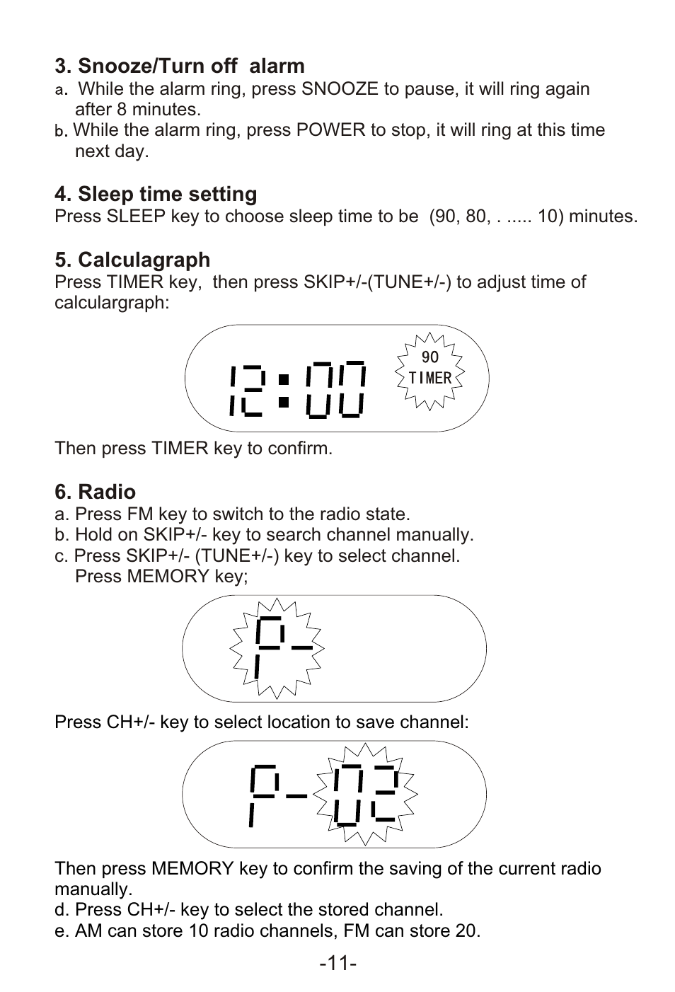 Т³гж 13 | Curtis KCR2620DUK User Manual | Page 13 / 29