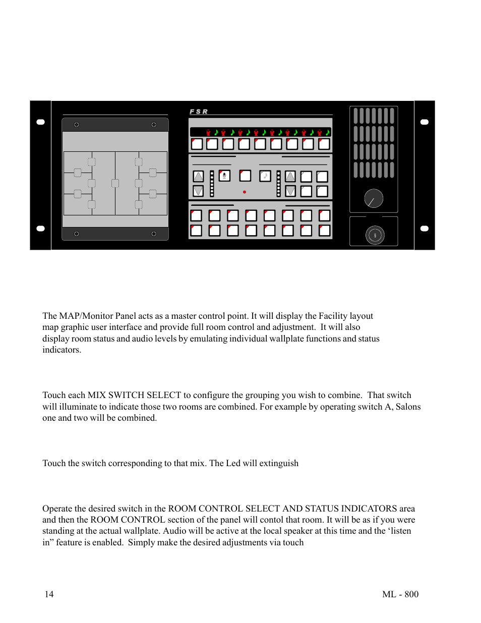 Overall view of system components, M l -8 0 0 | FSR ML-800 User Manual | Page 16 / 44