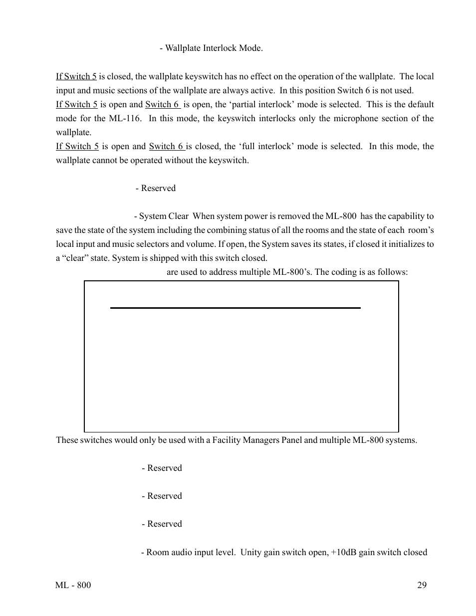 FSR ML-800 User Manual | Page 29 / 44