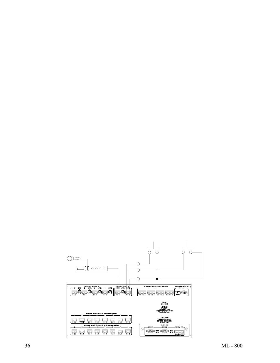 Paging system operation | FSR ML-800 User Manual | Page 36 / 44