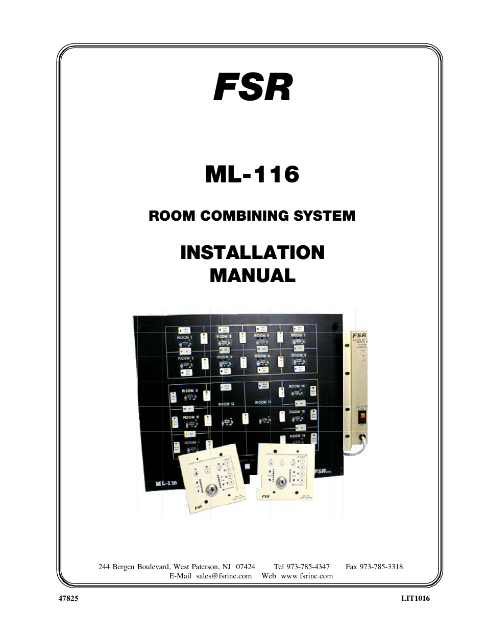 FSR ML-116 User Manual | 44 pages