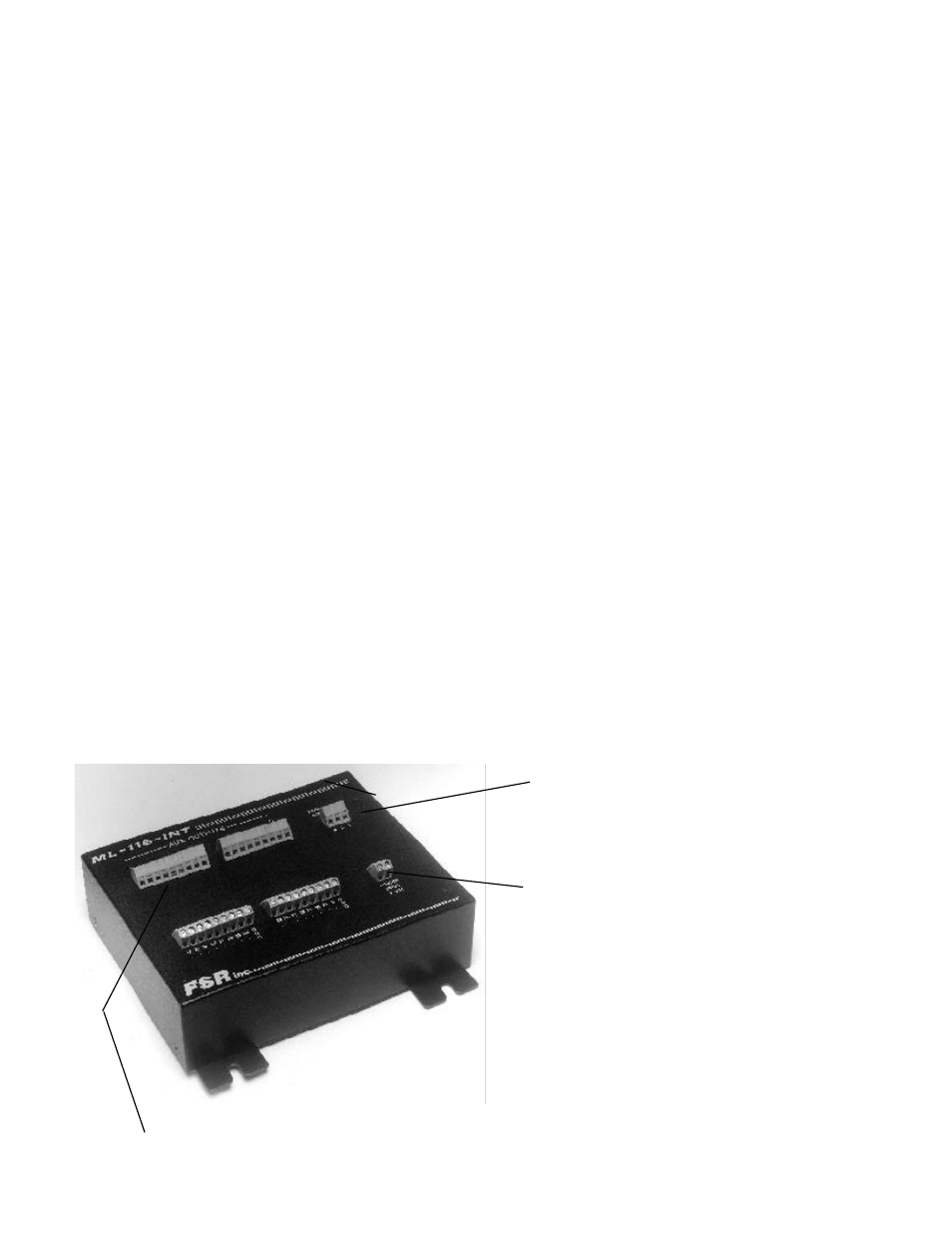 Map panel status interface ml-116-int | FSR ML-116 User Manual | Page 43 / 44