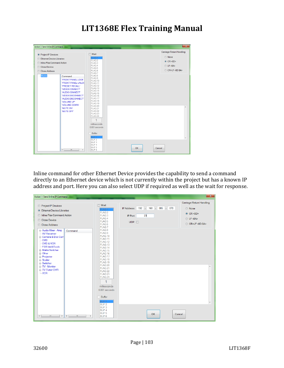 Lit1368e flex training manual | FSR FLEX CONTROL BUILDER TRAINING MANUAL User Manual | Page 103 / 142