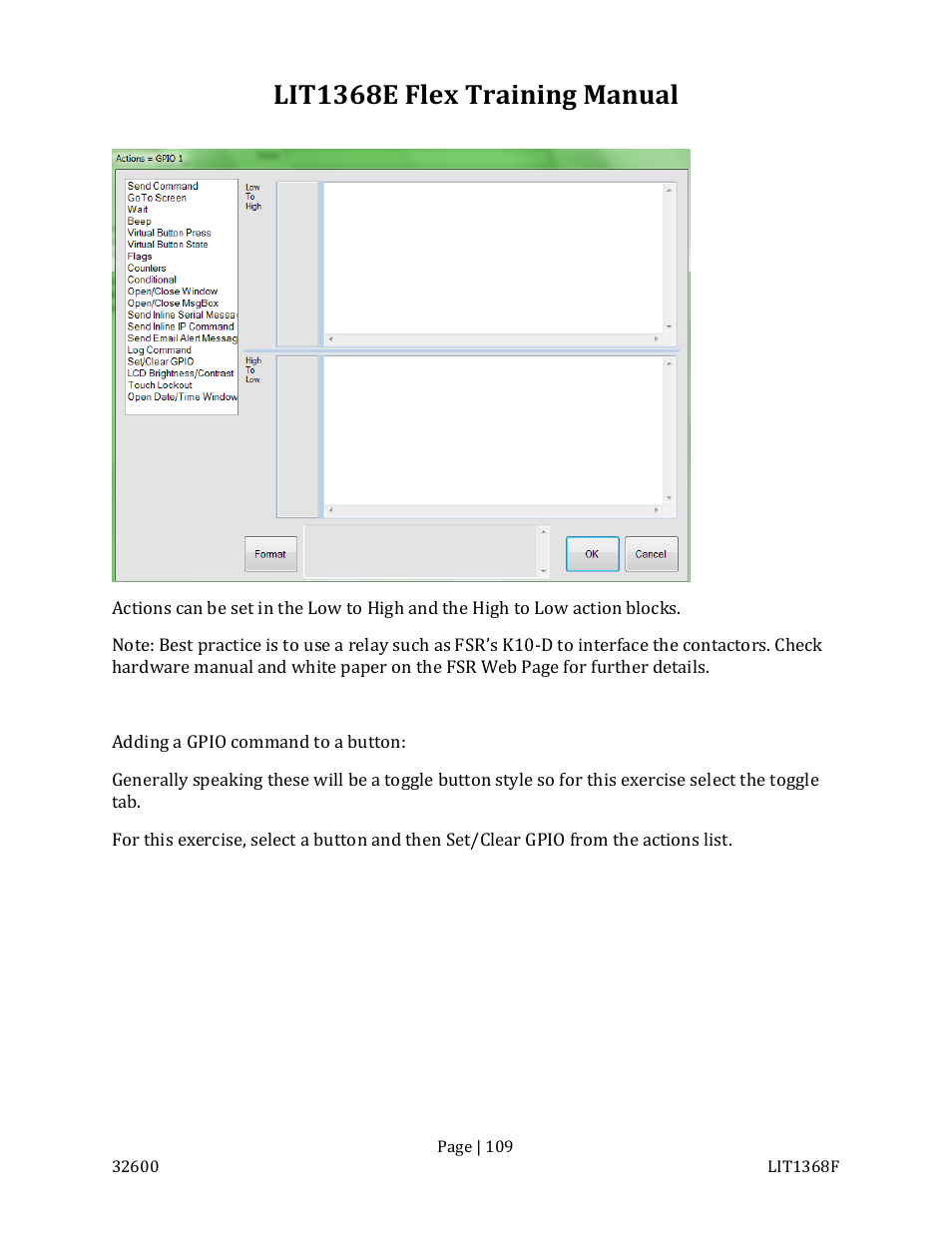 Lit1368e flex training manual | FSR FLEX CONTROL BUILDER TRAINING MANUAL User Manual | Page 109 / 142