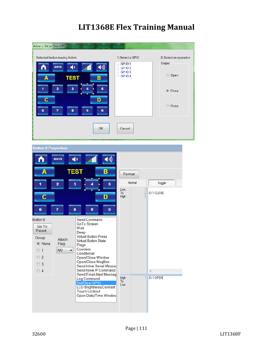 Lit1368e flex training manual | FSR FLEX CONTROL BUILDER TRAINING MANUAL User Manual | Page 111 / 142