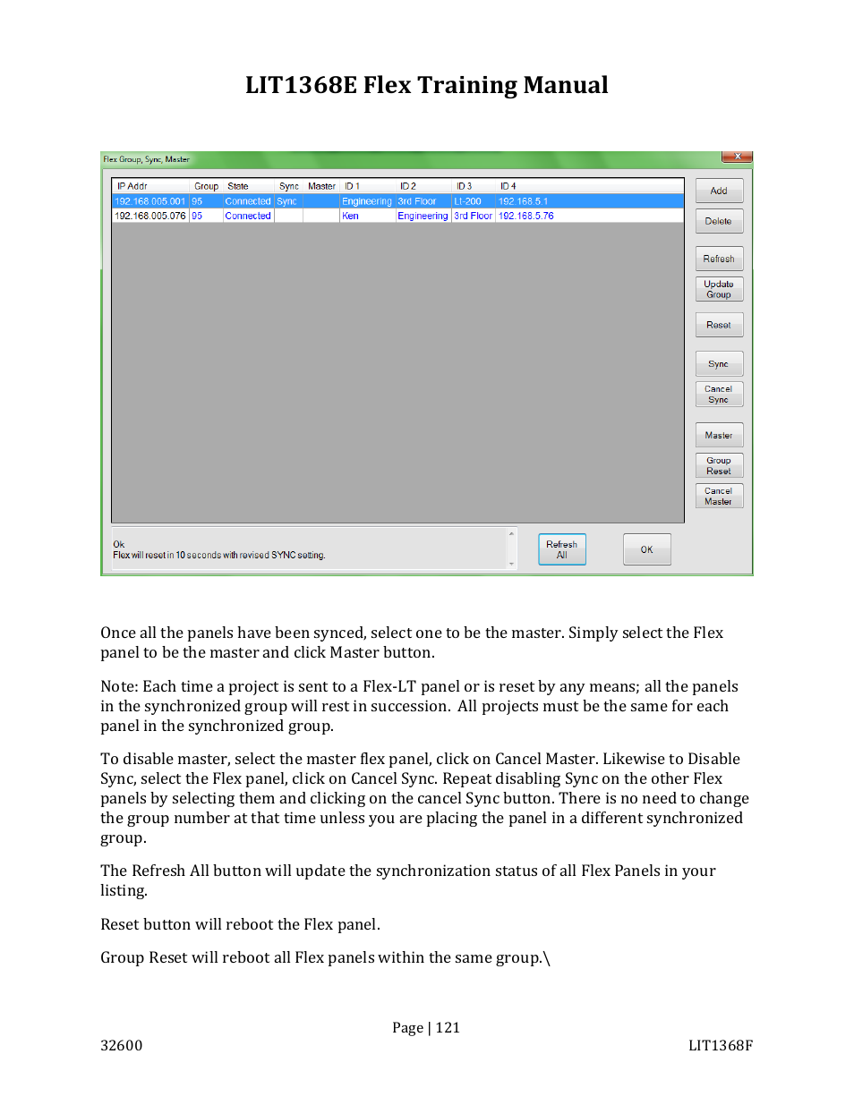 Lit1368e flex training manual | FSR FLEX CONTROL BUILDER TRAINING MANUAL User Manual | Page 121 / 142
