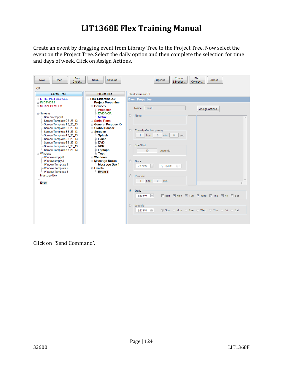 Lit1368e flex training manual | FSR FLEX CONTROL BUILDER TRAINING MANUAL User Manual | Page 124 / 142