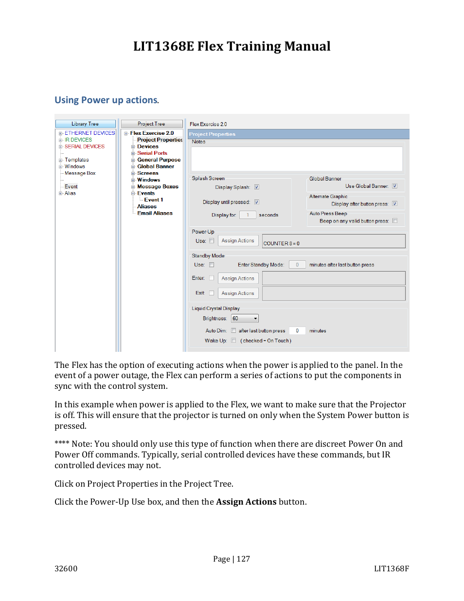 Lit1368e flex training manual | FSR FLEX CONTROL BUILDER TRAINING MANUAL User Manual | Page 127 / 142