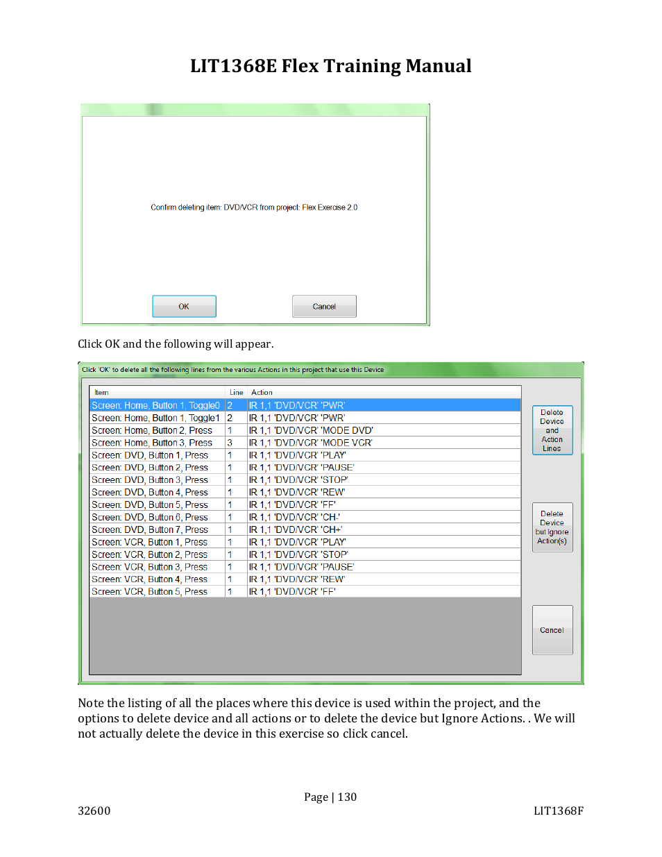 Lit1368e flex training manual | FSR FLEX CONTROL BUILDER TRAINING MANUAL User Manual | Page 130 / 142
