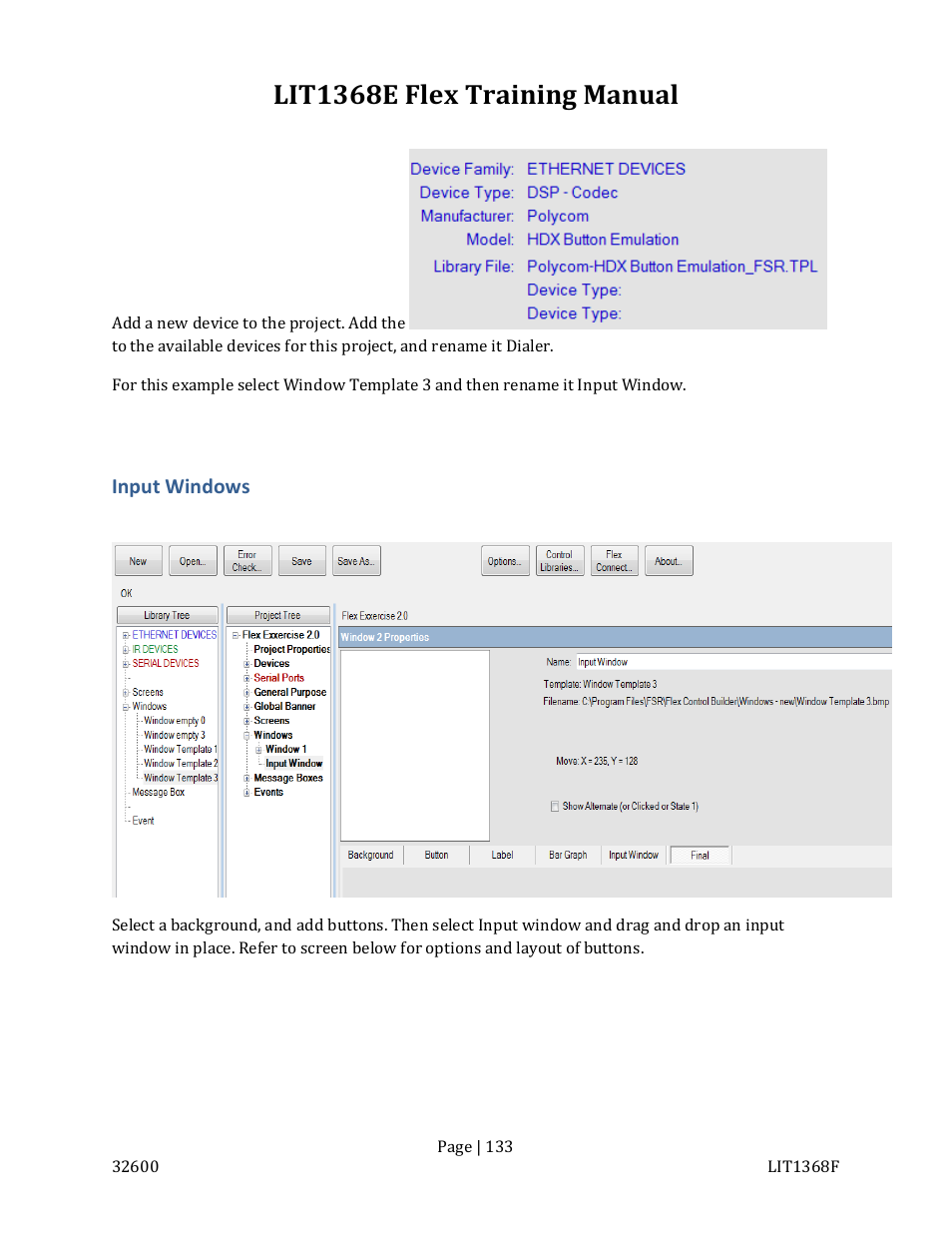Lit1368e flex training manual | FSR FLEX CONTROL BUILDER TRAINING MANUAL User Manual | Page 133 / 142