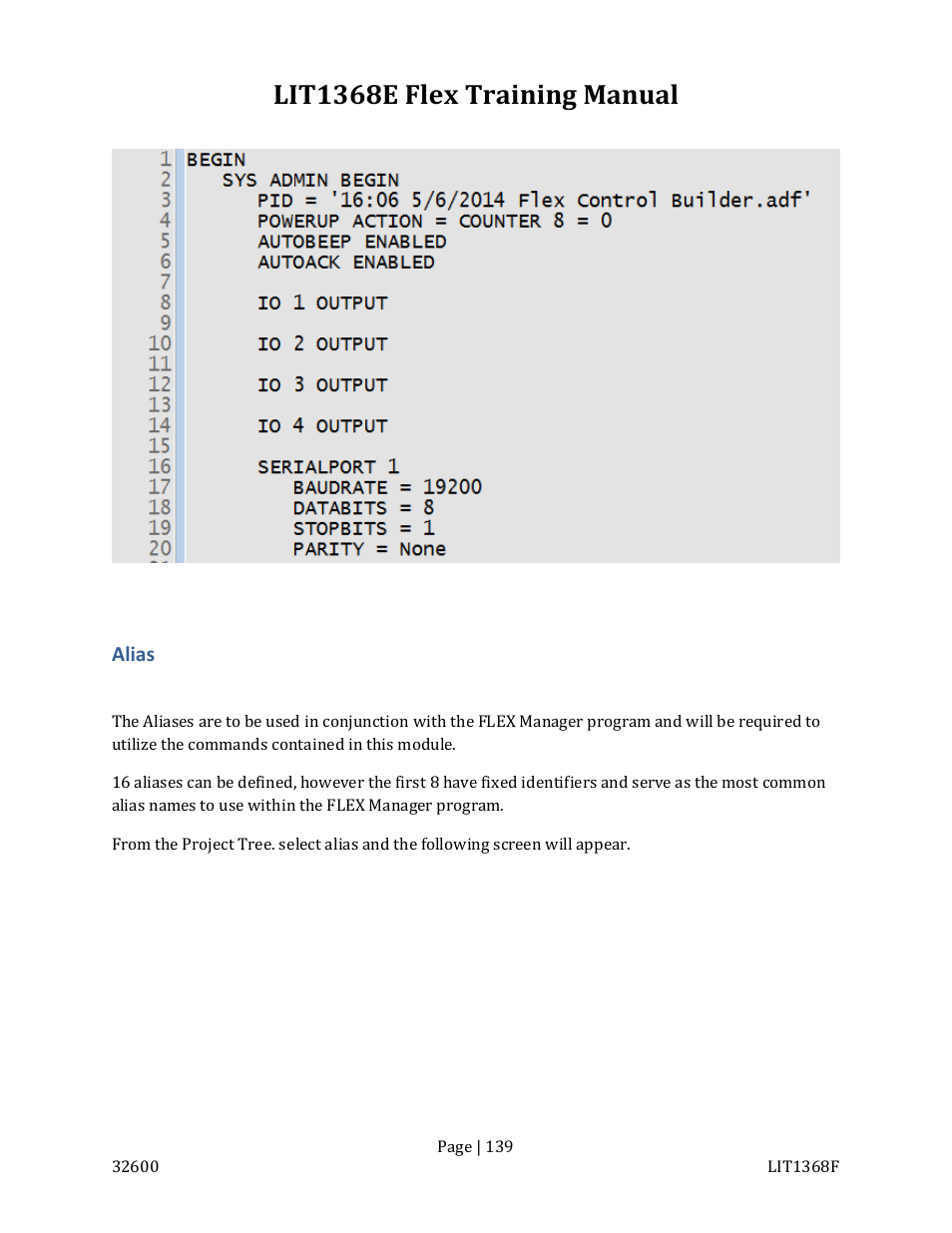 Lit1368e flex training manual | FSR FLEX CONTROL BUILDER TRAINING MANUAL User Manual | Page 139 / 142