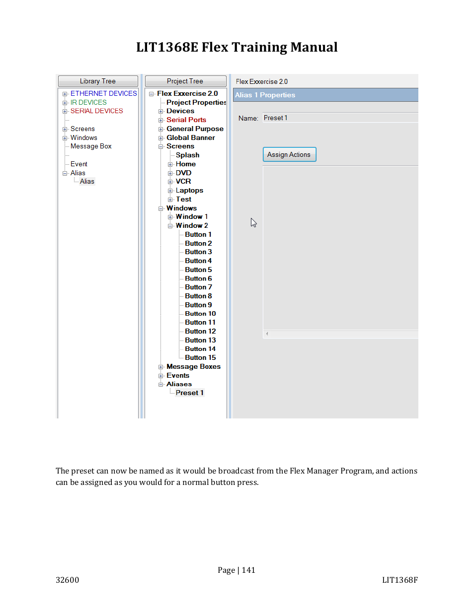 Lit1368e flex training manual | FSR FLEX CONTROL BUILDER TRAINING MANUAL User Manual | Page 141 / 142
