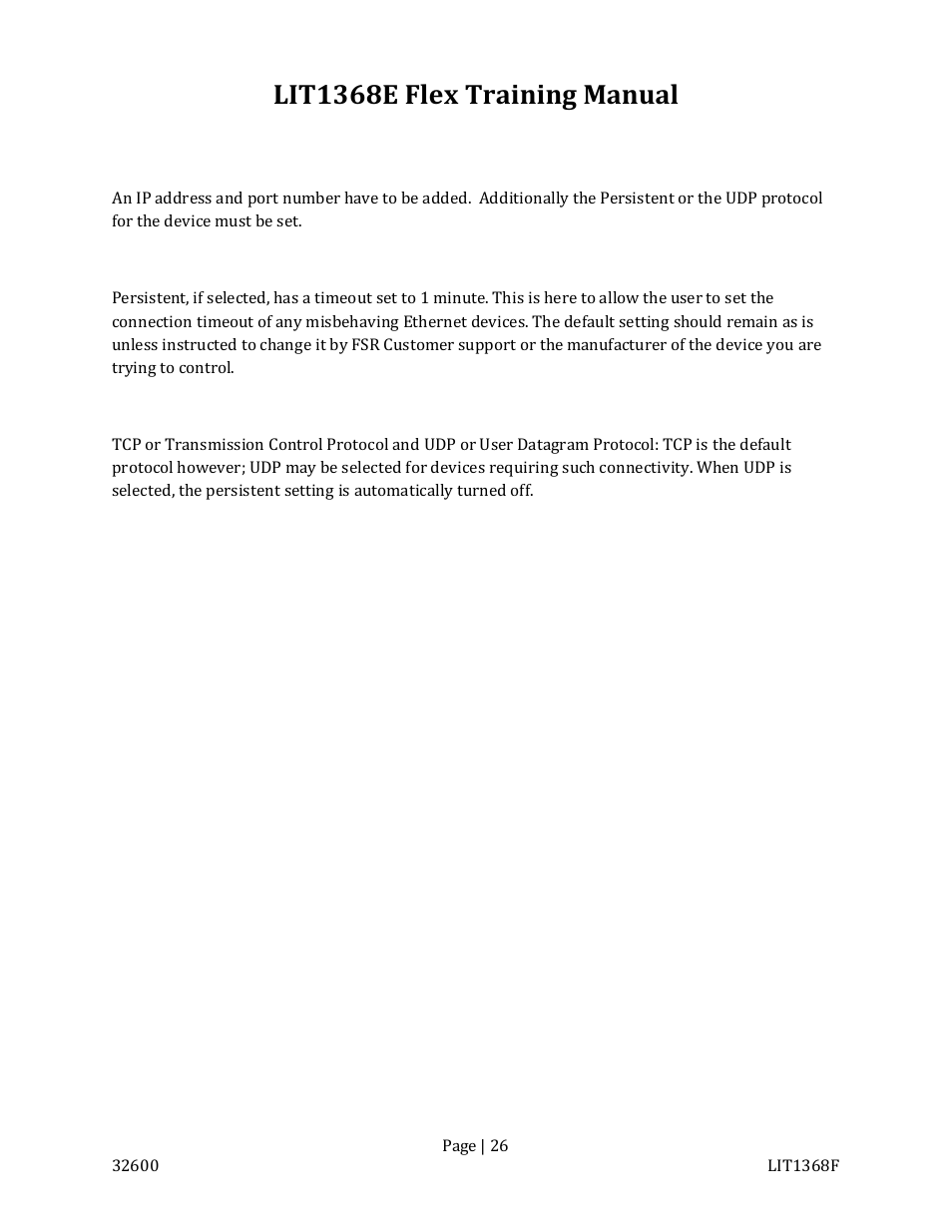 Lit1368e flex training manual | FSR FLEX CONTROL BUILDER TRAINING MANUAL User Manual | Page 26 / 142