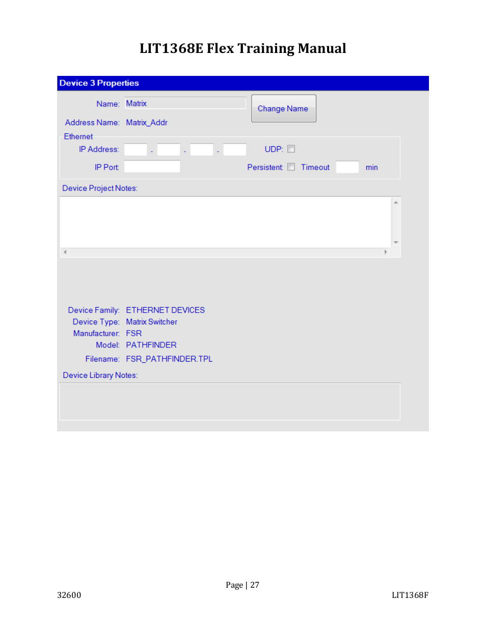 Lit1368e flex training manual | FSR FLEX CONTROL BUILDER TRAINING MANUAL User Manual | Page 27 / 142