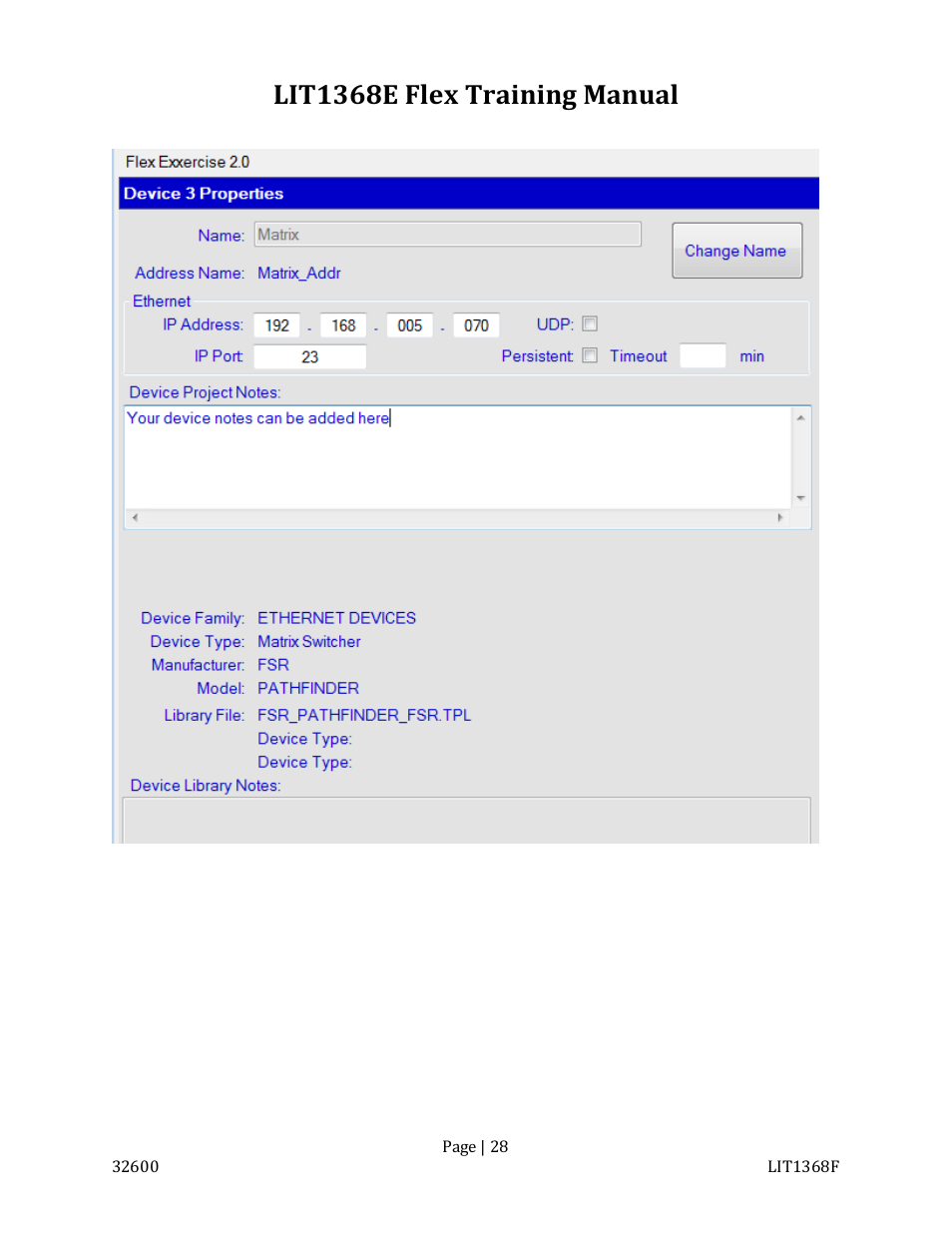 Lit1368e flex training manual | FSR FLEX CONTROL BUILDER TRAINING MANUAL User Manual | Page 28 / 142