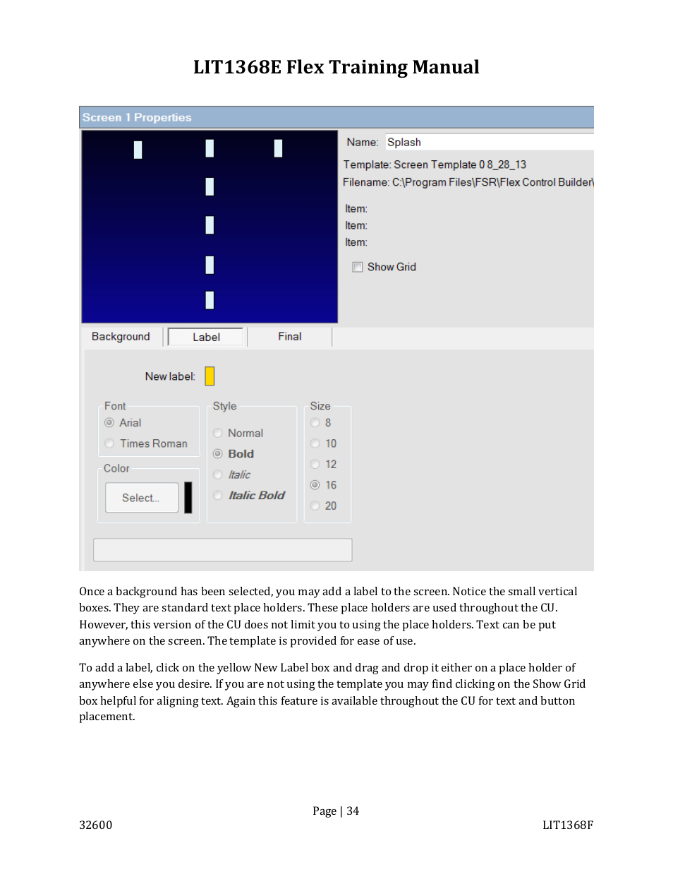 Lit1368e flex training manual | FSR FLEX CONTROL BUILDER TRAINING MANUAL User Manual | Page 34 / 142