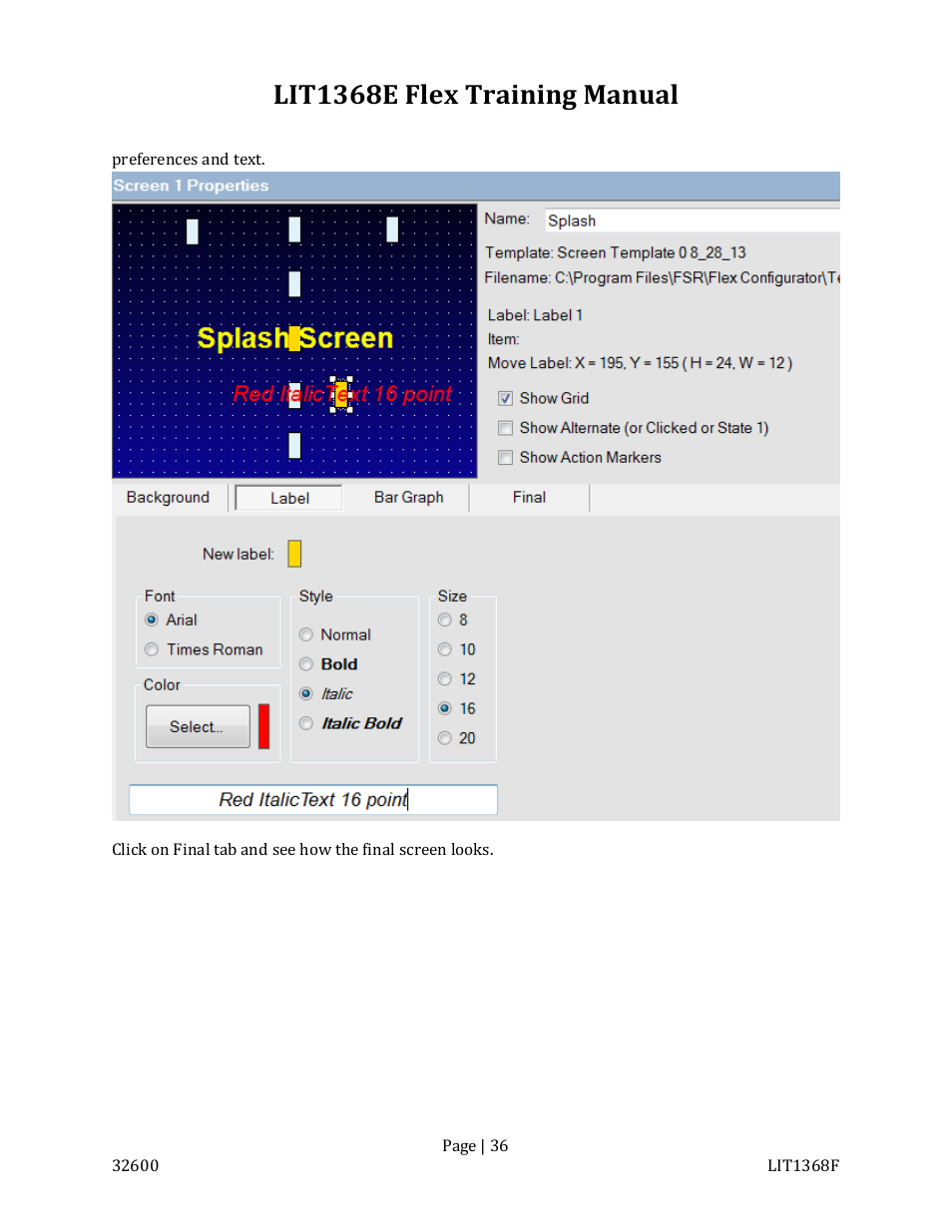 Lit1368e flex training manual | FSR FLEX CONTROL BUILDER TRAINING MANUAL User Manual | Page 36 / 142