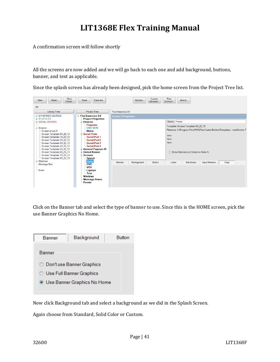 Lit1368e flex training manual | FSR FLEX CONTROL BUILDER TRAINING MANUAL User Manual | Page 41 / 142