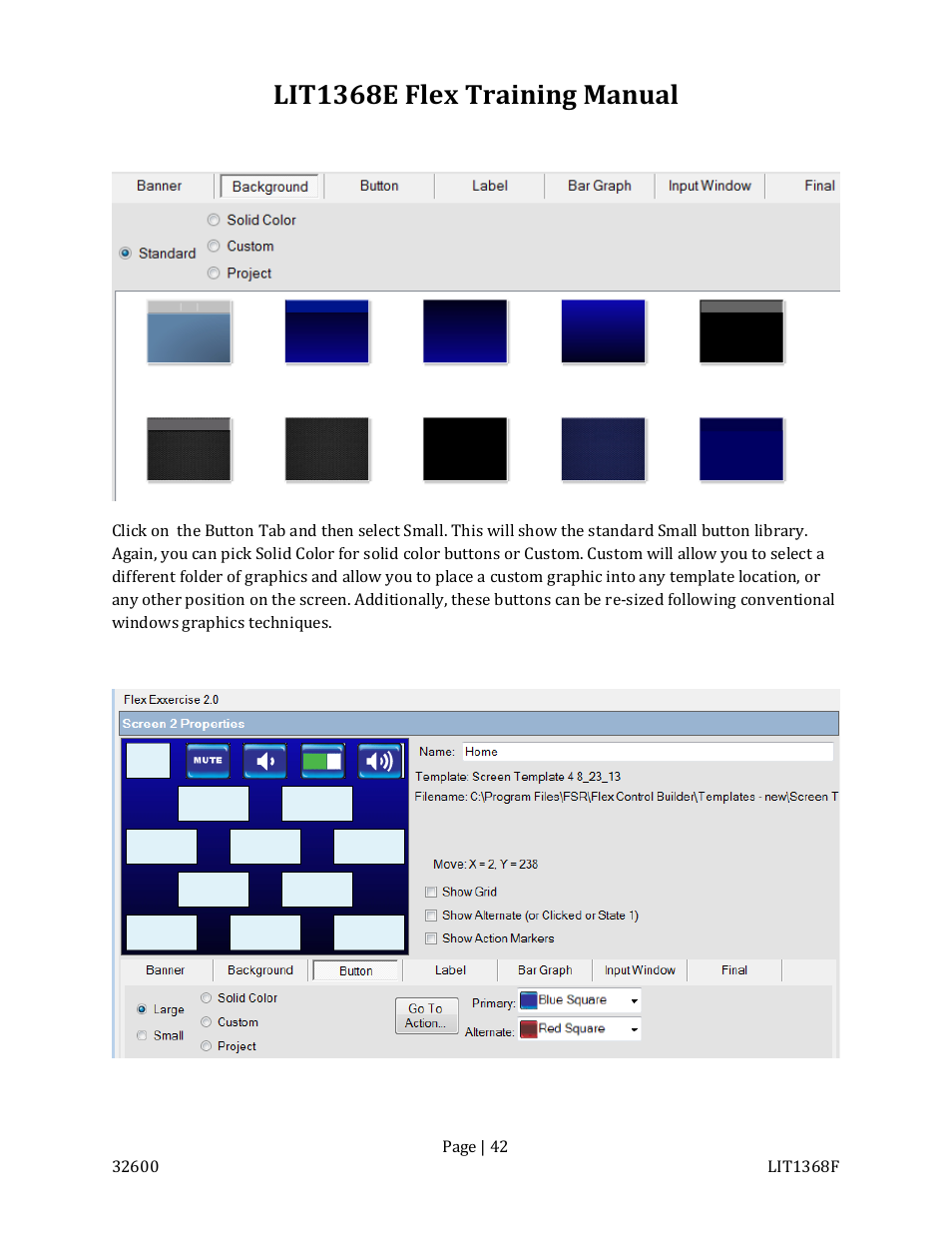 Lit1368e flex training manual | FSR FLEX CONTROL BUILDER TRAINING MANUAL User Manual | Page 42 / 142