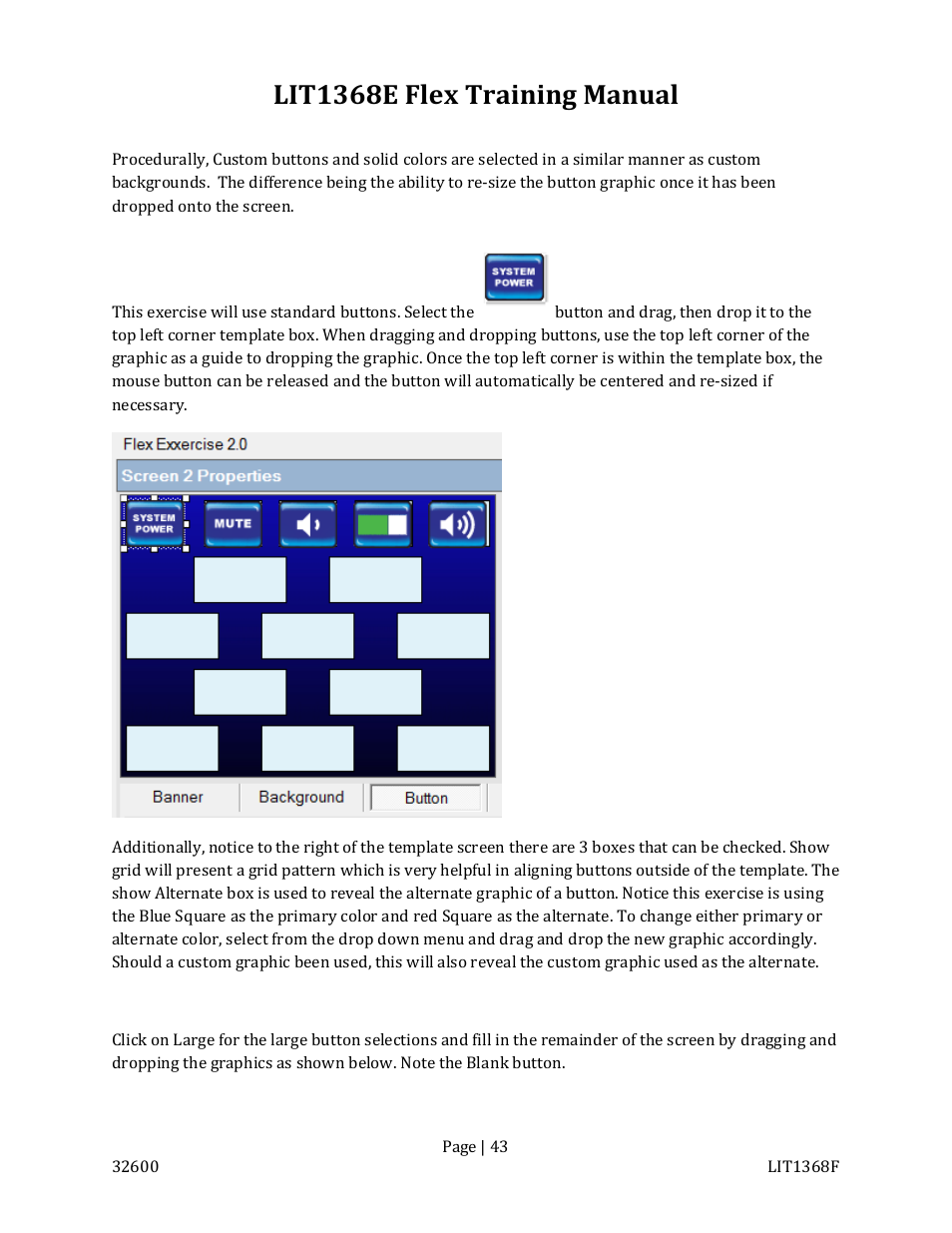Lit1368e flex training manual | FSR FLEX CONTROL BUILDER TRAINING MANUAL User Manual | Page 43 / 142