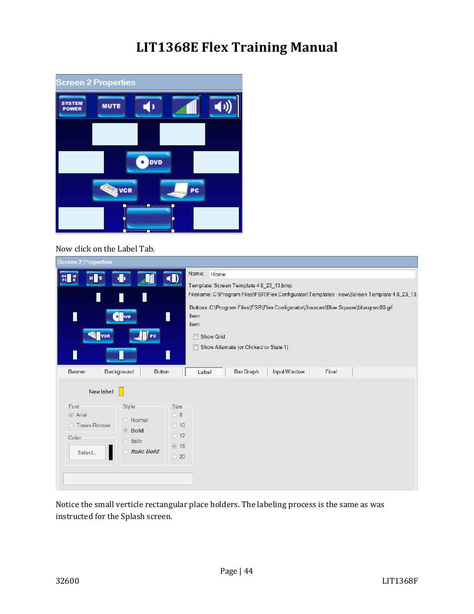 Lit1368e flex training manual | FSR FLEX CONTROL BUILDER TRAINING MANUAL User Manual | Page 44 / 142