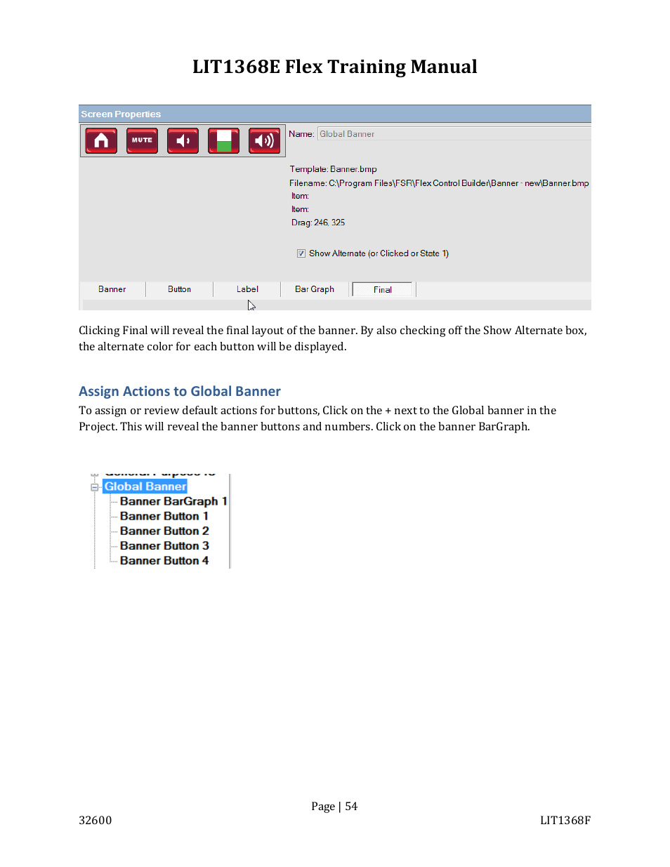 Lit1368e flex training manual | FSR FLEX CONTROL BUILDER TRAINING MANUAL User Manual | Page 54 / 142