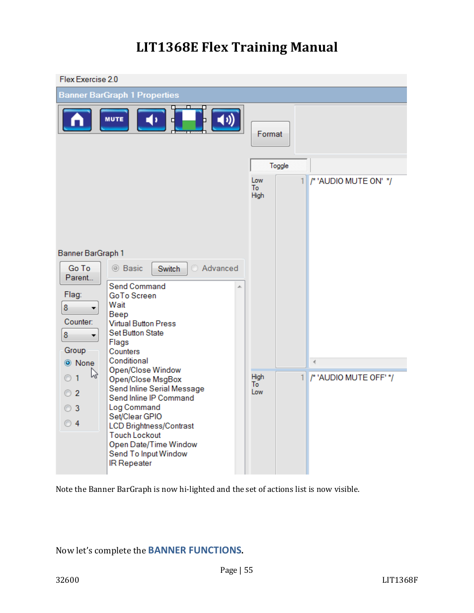 Lit1368e flex training manual | FSR FLEX CONTROL BUILDER TRAINING MANUAL User Manual | Page 55 / 142