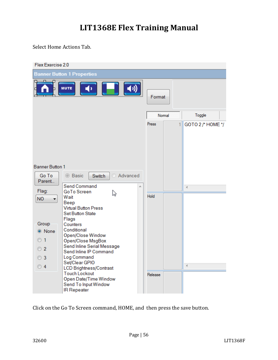 Lit1368e flex training manual | FSR FLEX CONTROL BUILDER TRAINING MANUAL User Manual | Page 56 / 142